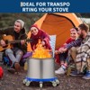 55 Gallon Drum Dolly, 1000 lbs Load Capacity Trash Can Dolly With 4 Swivel Casters & Cross Braces, Non Tipping Hand Truck, Barrel Dolly - 4 of 4