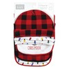 Hudson Baby Unisex Baby Cotton Bib and Headband or Caps Set, Christmoose, One Size - 2 of 4