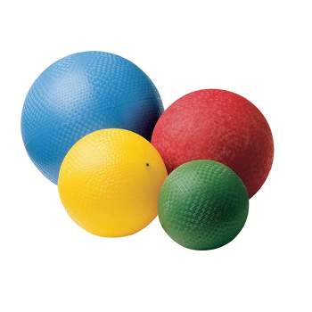 Sportime Playground Balls, Assorted Sizes and Colors, Set of 4, Rubber