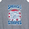 Women's - Teenage Mutant Ninja Turtles - Shells And Stripes Graphic Racerback Tank - 2 of 4