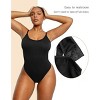 SHAPELLX Shapewear Bodysuit For Women Tummy Control Sculpting Snatched Body Shaper Waist Body Suit Thong—Black 38 - 3 of 3
