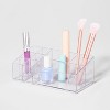 Bathroom Plastic 9 Slot Mixed Cosmetic Organizer Clear - Brightroom™