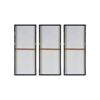 Teal and Gold Abstract Forest Canvas Art Set of 3