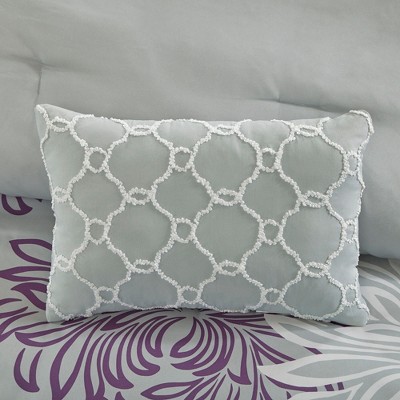 California King Purple Floral Microfiber Comforter Set