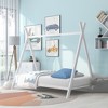 Twin Size House Bed, Tent Metal Twin Platform Bed Frame With Wooden Slat For Girls Boys Teens Bedroom Furniture, No Box Spring Needed - 3 of 4