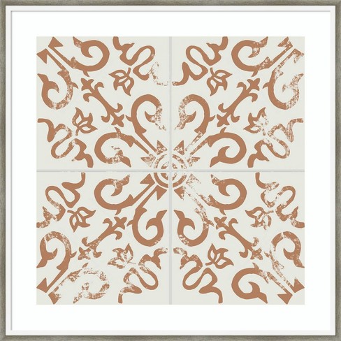 25 X 25 Ceramic Tile Iii By Melissa Wang Wood Framed Wall Art Print -  Amanti Art : Target