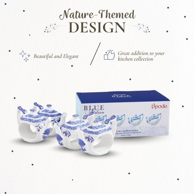 Spode Blue Italian Napkin Rings