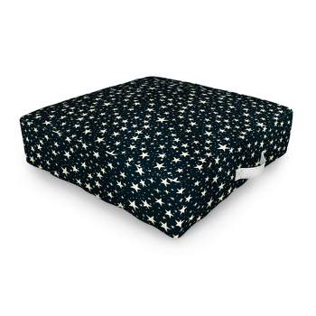 Avenie Black And White Stars Outdoor Floor Cushion - Deny Designs