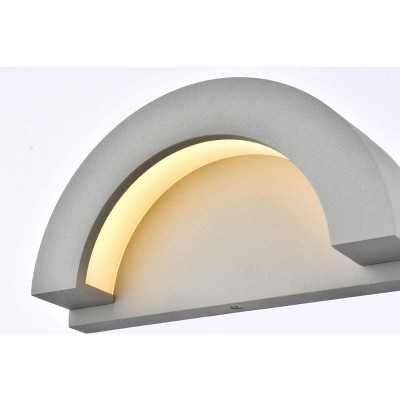 Silver Dimmable LED Wall Sconce with Aluminum and Iron