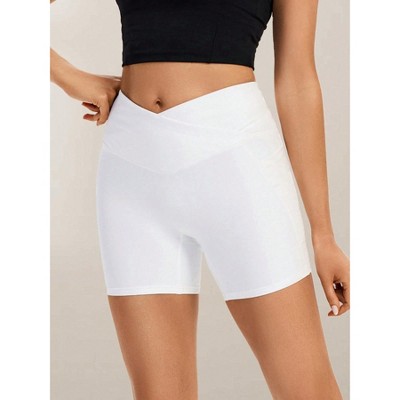 Clotth Women’s High Waist Athletic Shorts with Pockets - Tummy Control Athletic Biker Shorts for Running,Workout,Yoga