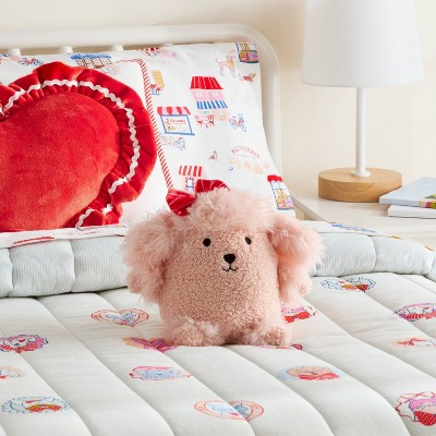 Детские мягкие игрушки Pillowfort Poodle Kids' Mini Weighted Plush Throw Pillow Pink — фото 2