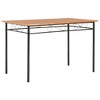 vidaXL Dining Table And Chair Brown and black MDF and steel Medium - 2 of 2