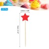 Unique Bargains Non-Edible Star Paper Bamboo Picks Birthday Cake Decorations Toppers 50 Pcs - 2 of 4