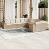 vidaXL Garden Sofa Set Beige, Cream White - 2 of 4