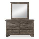2pc Jacobia 6 Drawer Dresser and Mirror Set Gray - HOMES: Inside + Out