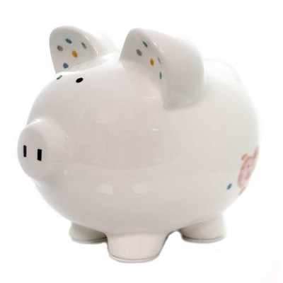 Sweet Safari Ceramic Piggy Bank with Colorful Animals