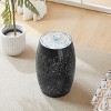 12.25" Mosaic Tile Side Table with Iron Frame, Decorative End Table for Patio, Balcony, or Indoor Living Spaces-Maison Boucle - 3 of 4