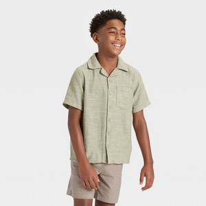Boys' Short Sleeve Woven Button-Up Shirt - art class™ - 1 of 3