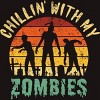 Men's Design By Humans Halloween Chillin With My Zombies Funny By Ering T-Shirt - 2 of 4