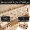 Blu Monaco Wooden Mail Organizer for Countertop or Desk - Kitchen Mail Sorter With Drawer - 3 of 4
