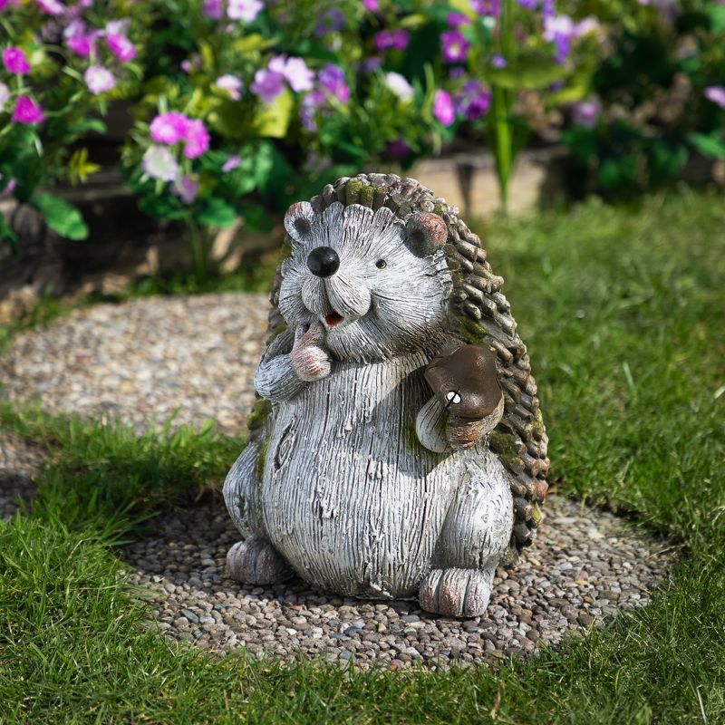 Northlight Hedgehog with Mushroom Outdoor Garden Statue - 8.5", 2 of 9