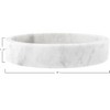 Storied Home Minimalist Round Carved Marble Tray or Charcuterie Board, White - 3 of 4
