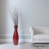 Uniquewise 24" Tapered Cylindrical Tall Bamboo Floor Vase with Flared Trumpet Top Decorative Accent for Dried Flowers Pampas Grass and Branches - 2 of 4
