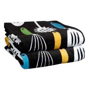 T-fal Print Fiber Reactive Kitchen Towel  Two Pack - 1 of 4