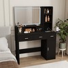Newly designed smart mirror dressing table with drawers and storage cabinet, dressing table with dressing pad for bedroom, dressing room black - 2 of 4