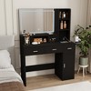 Newly designed smart mirror dressing table with drawers and storage cabinet, dressing table with dressing pad for bedroom, dressing room black - image 2 of 4