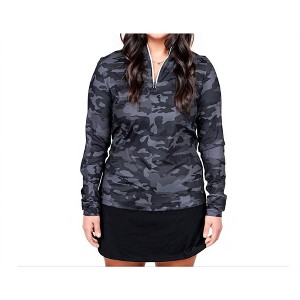 Women's Wo's Camo Q-zip Pullover - 2Putt - 1 of 2