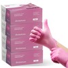 FifthPulse Bulk Case of Disposable Vinyl Exam Gloves, Pink, Boxes of 50, Size Small - Powder-Free, Latex-Free, 3-Mil Thickness - 4 Pack - 2 of 4