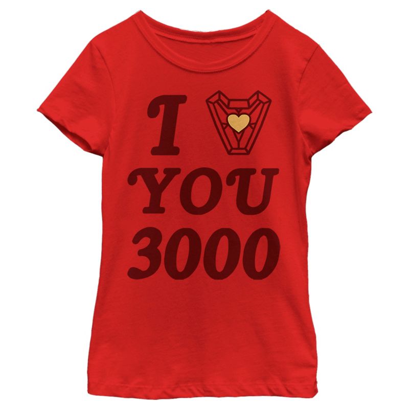 Girl's Marvel Avengers Endgame 3000 Love T-Shirt, 1 of 6