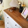 HDZNVF White Dresser for Bedroom, 6 Drawer Dresser with Wide Drawer and Metal Handles - 3 of 4