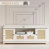 63" Rattan TV Stand for TVs up to 70", Modern Media Console with Cabinets, Drawers & Adjustable Shelves - 2 of 4