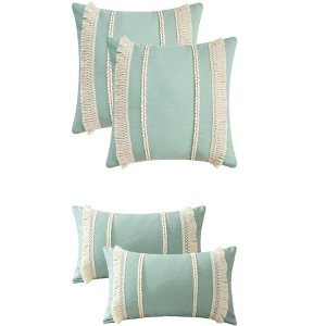 REGALWOVEN 4 Pcs Boho Modern Striped Decorative Throw Pillow Cover for Living Room Bed Sofa - 1 of 4