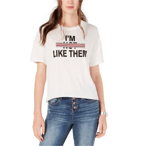 Carbon Copy Womens I'm Not Like Them Graphic T-Shirt, White, Large - 1 of 1