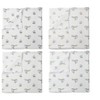 Bacati - Happy Monkeys Blue/Green/Gray Boys Muslin Swaddling Blankets set of 4 - 2 of 4