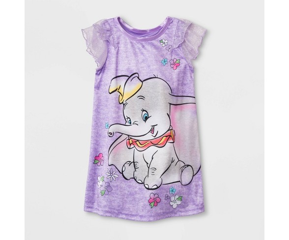 Toddler Girls' Dumbo Nightgown - Purple 2T