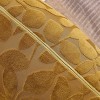 Kate Aurora Red Hook Cut Leaf Embossed Chenille Ultra Plush & Fluffy 18"x 18" Filled Accent Throw Pillow With Removable Zipper Shell/Cover - 4 of 4