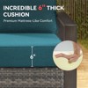 Buenhomino 6-inch Outdoor Cushion Set, 24"x24" Replacement Water Resistant Zippered Cushion for Chairs，8 Colors - 3 of 4