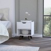 NicBex Nightstand with Drawer,Modern Side Table with Storage Space,Bedside Table for Bedroom,Living Room,Black/White - 2 of 4