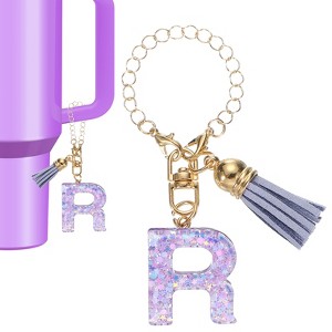 Unique Bargains Resin Lightweight Decorative Sparkling Purple Sequins Tumbler Cup Charm - 1 of 4
