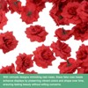 Unique Bargains Silk Rose Artificial Flower Heads Bouquet Decor - 2 of 4