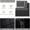 LayinSun 8 Piece Patio Furniture Set with 44" Propane Gas Fire Pit Table, Outdoor Sectional Conversation Set Wicker Rattan Sofa Set - 4 of 4