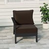 WestinTrends  Avalon Outdoor Patio HDPE Left Arm Facing Sectional Corner Club Chair with Patio Cushions - 2 of 4