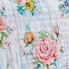 Collections Etc Juliana Watercolor Pastel Floral Plissé Bedspread - 3 of 3