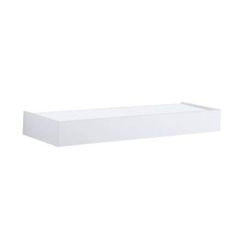24" Floating Shelf with Lip for Kids' Room White - InPlace
