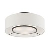 Livex Lighting Ellsworth 3 - Light Semi-Flush Mount in  Brushed Nickel/Shiny White - 3 of 4