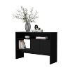 Lyngins Entryway Table with 2-Door Cabinet,Minimalist Console Table with 2 Open Shelves for Living Room,Black - 4 of 4
